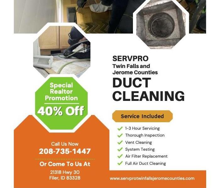 servpro poster of duct cleaning special